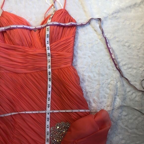 Mac Duggal Peach mermaid style prom dress size 4 - Picture 5 of 7